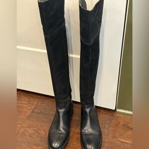 Tory Burch Black Knee-High Boots